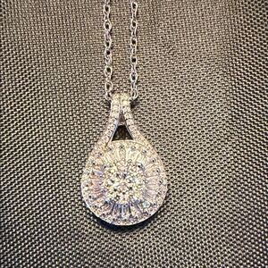 Macy's Silver Sparkle Pendant Necklace